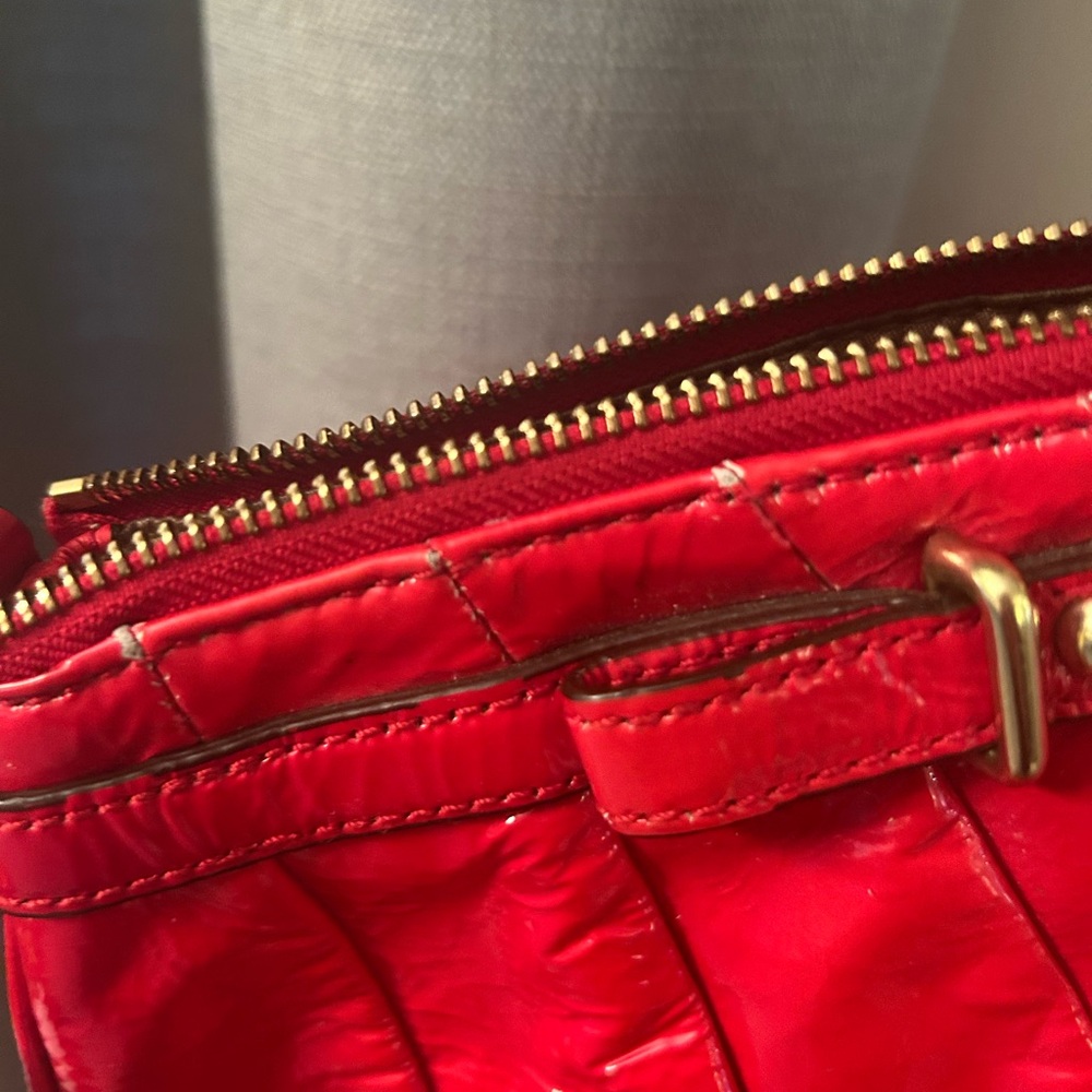 Coach Vibrant Pinky Red Patent Shoulder Bag - Picture 5 of 7